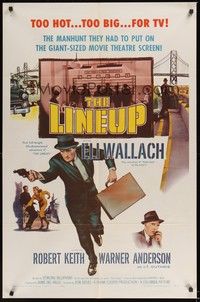 5m500 LINEUP 1sh '58 Don Siegel classic film noir, great image of Eli Wallach running with gun!
