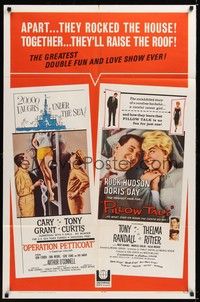 5m619 OPERATION PETTICOAT/PILLOW TALK 1sh '64 Cary Grant, Tony Curtis, Rock Hudson & Doris Day!