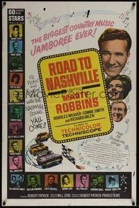 5m688 ROAD TO NASHVILLE 1sh '66 country music w/ Marty Robbins, Johnny Cash!