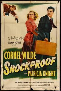 5m732 SHOCKPROOF 1sh '49 directed by Douglas Sirk, written by Sam Fuller, Cornel Wilde, Pat Knight