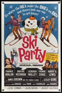 5m742 SKI PARTY 1sh '65 Frankie Avalon, Dwayne Hickman, where the he's meet the she's on skis!