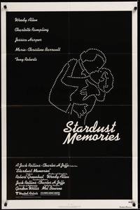 5m773 STARDUST MEMORIES 1sh '80 directed by Woody Allen, cool star constellation art!