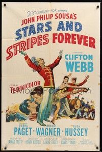 5m775 STARS & STRIPES FOREVER 1sh '53 Clifton Webb as band leader & composer John Philip Sousa!
