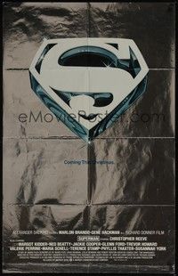 5m799 SUPERMAN foil advance 1sh '78 comic book hero Christopher Reeve, Gene Hackman!