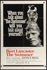 5m813 SWIMMER 1sh '68 Burt Lancaster, directed by Frank Perry, will you talk about yourself?