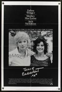 5m833 TERMS OF ENDEARMENT 1sh '83 great close up of Shirley MacLaine & Debra Winger!