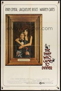 5m847 THIEF WHO CAME TO DINNER style B 1sh '73 Richard Amsel art of Ryan O'Neal, Jacqueline Bisset!