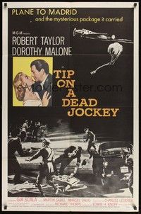 5m878 TIP ON A DEAD JOCKEY 1sh '57 Robert Taylor & Dorothy Malone caught up in a horse race crime!