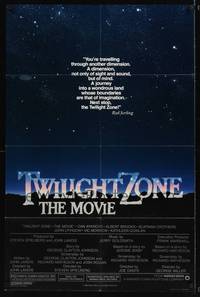 5m905 TWILIGHT ZONE 1sh '83 Joe Dante, Steven Spielberg, John Landis, from Rod Serling TV series!