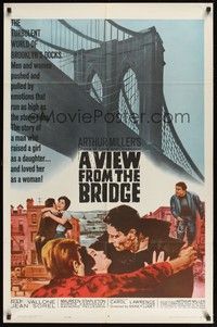 5m932 VIEW FROM THE BRIDGE 1sh '62 Raf Vallone, Arthur Miller's towering drama of love & obsession!