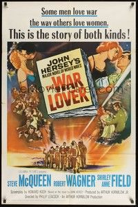 5m945 WAR LOVER 1sh '62 Steve McQueen & Robert Wagner loved war like others loved women!