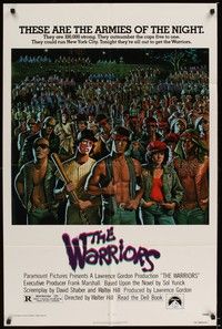 5m947 WARRIORS 1sh '79 Walter Hill, Jarvis artwork of the armies of the night!