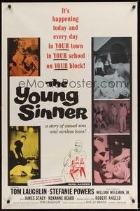 5m996 YOUNG SINNER 1sh '65 Tom Laughlin pre-Billy Jack, casual sins and careless loves!