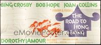 5p006 ROAD TO HONG KONG 24sh '62 wacky art of Bob Hope, Bing Crosby, Joan Collins & Dorothy Lamour