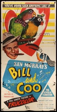 5p050 BILL & COO Aust 3sh '48 Ken Murray's trained birds, you've never seen anything like it!