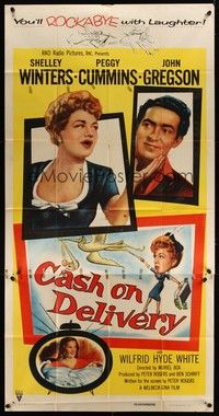5p438 CASH ON DELIVERY style A 3sh '56 Shelley Winters, Peggy Cummins, John Gregson, English!