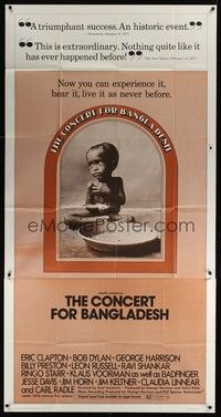 5p457 CONCERT FOR BANGLADESH 3sh '72 rock & roll benefit show, image of starving child!