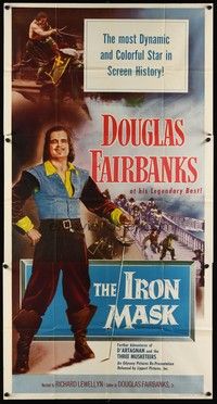 5p549 IRON MASK 3sh R53 Douglas Fairbanks is the most dynamic & colorful star in screen history!