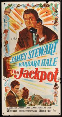 5p551 JACKPOT 3sh '50 James Stewart wins a radio show contest, but can't afford the prize!