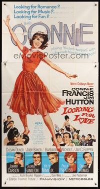 5p578 LOOKING FOR LOVE 3sh '64 great full-length art of sexy singer Connie Francis!