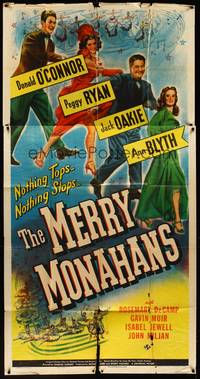 5p594 MERRY MONAHANS 3sh '44 full-length Donald O'Connor, sexy Peggy Ryan, Ann Blyth & Jack Oakie!