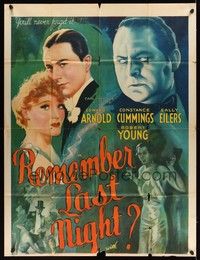 5p643 REMEMBER LAST NIGHT? INCOMPLETE 3sh '35 James Whale, great stone litho art of top stars!