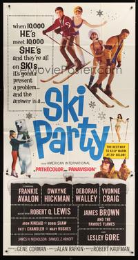 5p672 SKI PARTY 3sh '65 Frankie Avalon, Dwayne Hickman, where the he's meet the she's on skis!