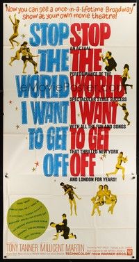 5p683 STOP THE WORLD I WANT TO GET OFF 3sh '66 Tony Tanner & Millicent Martin in Saville musical!