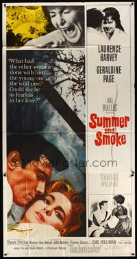 5p687 SUMMER & SMOKE 3sh '61 close up of Laurence Harvey & Geraldine Page, by Tennessee Williams!