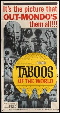 5p697 TABOOS OF THE WORLD 3sh '63 I Tabu, AIP, it's the picture that OUT-MONDO's them all!