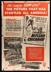 5p010 HITLER'S CHILDREN 40x60 '43 the picture that startled all of America is coming YOUR way!