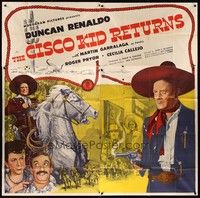 5p139 CISCO KID RETURNS 6sh '45 great images of Duncan Renaldo as O. Henry's cowboy hero!