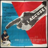 5p176 I ACCUSE 6sh '57 director Jose Ferrer stars as Captain Dreyfus, huge pointing finger image!