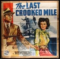 5p183 LAST CROOKED MILE 6sh '46 detective Red Barry, sexy Ann Savage & Adele Mara!