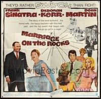 5p197 MARRIAGE ON THE ROCKS 6sh '65 Frank Sinatra, sexy bride Deborah Kerr & Dean Martin!