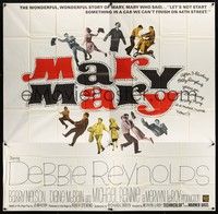 5p198 MARY MARY 6sh '63 Debbie Reynolds, Barry Nelson, Michael Rennie, musical comedy!