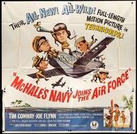 5p201 McHALE'S NAVY JOINS THE AIR FORCE 6sh '65 great art of Tim Conway in wacky flying ship!