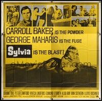 5p243 SYLVIA 6sh '65 sexy Carroll Baker is the powder, George Maharis is the fuse!