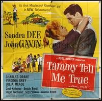 5p245 TAMMY TELL ME TRUE 6sh '61 great romantic close up of Sandra Dee about to kiss John Gavin!