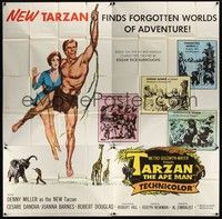 5p246 TARZAN THE APE MAN 6sh '59 Edgar Rice Burroughs, Denny Miller & sexy Joanna Barnes!