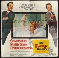 5p247 THAT FUNNY FEELING 6sh '65 sexy naked Sandra Dee in tub, Bobby Darin, Donald O'Connor
