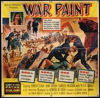5p256 WAR PAINT 6sh '53 filmed in Death Valley National Park, really cool montage artwork!