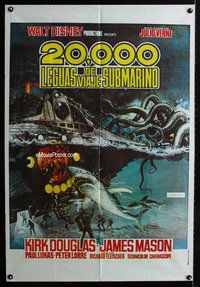 5p272 20,000 LEAGUES UNDER THE SEA Argentinean R70s Jules Verne, wonderful art of creatures!