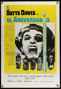 5p277 ANNIVERSARY Argentinean R70s cool different image of Bette Davis in another portrait in evil!