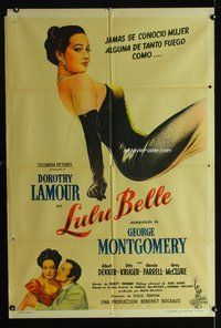 5p337 LULU BELLE Argentinean '48 full-length art of sexy Dorothy Lamour & w/George Montgomery!
