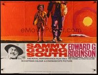 5p068 BOY TEN FEET TALL British quad '63 Edward G. Robinson, Sammy Going South, cool art!