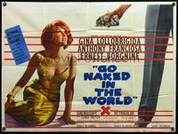 5p077 GO NAKED IN THE WORLD British quad '61 sexy Gina Lollobrigida is a woman without shame!