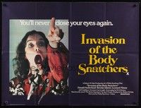5p085 INVASION OF THE BODY SNATCHERS British quad '78 cool different image from the movie climax!