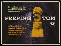 5p098 PEEPING TOM British quad '61 Michael Powell English voyeur classic, an adventure into terror