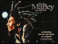 5p108 TIME WILL TELL video British quad '92 best close up of reggae legend Bob Marley performing!